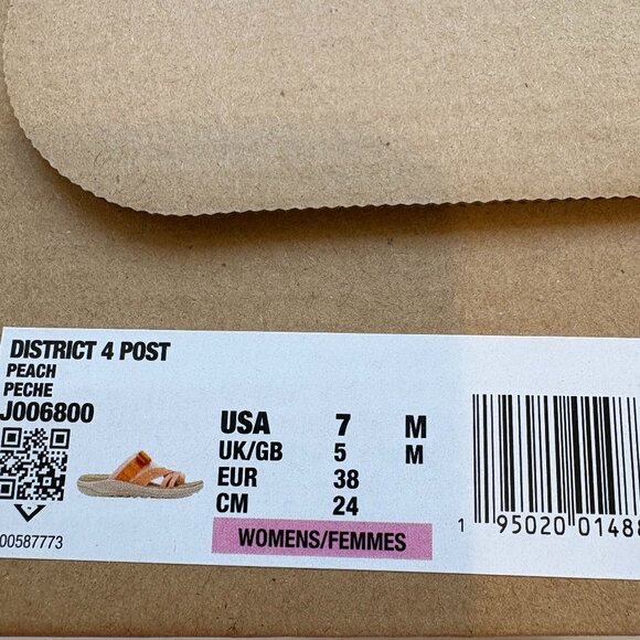 Merrell District 4 Post Sandals Toe Loop Slip On Wedge Peach Size 7 NEW - Picture 7 of 7